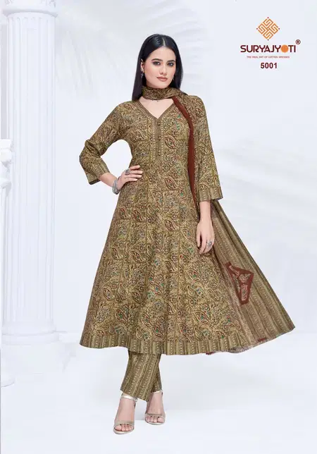 Rashi Vol 5 By Suryajyoti Cotton Surat Anarkali Suits Wholesale Market
